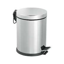 Pedallı 8lt Krom Metal Çöp Kovası 4593