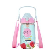 Pipetli 680 Ml Boyun Askılı Tritan Çocuk Su Matarası -kutulu- Ffuz2202680 Pembe