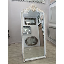 Ayna Denizi Princess White Gold Model Beyaz Altın Renk Dekoratif Ayaklı Boy Aynası Beyaz - Altın