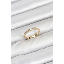 Mey İthalat Pirinç Gold Renk Kemik Model Zirkon Taşlı Kadın Yüzük - Özel Seri Meyeb68d13dcb56684e96f60a14fb Altın