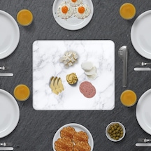 Decorıta | Cam Sunum Standı | Klasik Mermer Desenli |29cm x 34 Cm