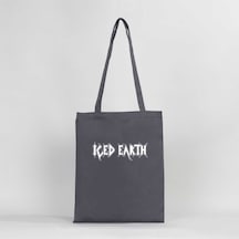 Iced Earth Logo Gri Gabardin Bez Çanta