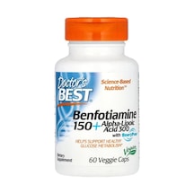 Doctor's Best Benfotiamine 150 Plus 300 Alfolipolic Acid With Benfopure 60 Veggie Kapsül