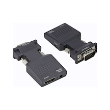 Vga To Hdmı Çevirici 3.5mm Ses Kablosu İle Tv Monitörü Projektör İçin Uygun