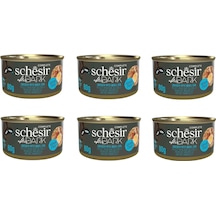 Schesir After Dark Parça Etli Tavuk Ve Bıldırcın Yumurtalı Kedi Konserve 80 Gr. X 6 Adet