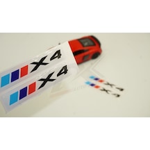 Bmw X4 Logo 3M 3D Damla Silikon Torpido Bagaj Çamurluk Logo Amble