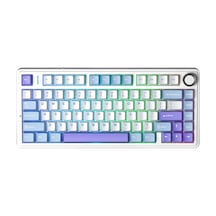 Aula F75 Mekanik Rgb Tkl Star Vector Switch Kablosuz Makrolu Hot Swap Klavye Mor