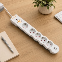 Lexroo Tunçmatik Powersurge 5+ Usb Girişli Akım Korumalı Priz Tsk5015 10