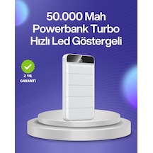 4 Cihazı Aynı Anda Şarj Edebilen Güçlü Powerbank 50000 Mah Çr