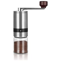 Manuel Kahve Öğütücü - Seramik Çapaklı El Kahve Değirmeni 6 Ayarlanabilir Ayar - Taşınabilir El Krank Düz , Kahve Değirmeni