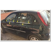 Opel Corsa C Krom Cam Çıtası 2000-2006 4 Parça Paslanmaz Çelik
