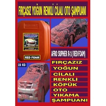 Afro Supher R-1 Renkli Cilalı Fırçasız Oto Yıkama Şampuan Köpüğü Özel Güçlü Temizleyici 23 Kg