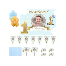 Bulut Konsept Temalı Doğum Günü Süsleme Ve Magnet Set, 1 Yaş Doğ