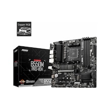Msı B550m Pro-vdh Ddr4 4400mhz 1xvga 1xhdmı 1xdp 2xm.2 Usb 3.2 Matx Am4 Amd 5000 Ve 3000 Serisi İşlemci Uyumlu