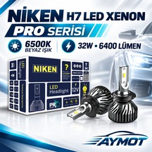 Niken H7 Pro Serisi Led Xenon Far Ampulü 6500k Güçlü Beyaz Işık -