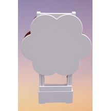 Çanta Zigon Sehpa Papatya Model İkili Ahşap Mdf Beyaz Ve Ceviz Renk Uyum Kutu Sevk El Yapım