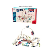 Track City Tren Seti 75 Parça Looping Raylı Oyuncak Tren, Köprü Ve Aksesuarları İle Eğitici Set, 3+ Yaş