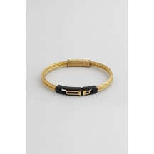 Sarı Kaplama Erkek Çelik Bileklik Sarı Sarı Kaplama Erkek Çelik Bileklik Sarı