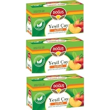 Doğuş Şeftalili Yeşil Bardak Poşet Çay 3 x 20'li