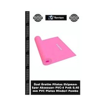 Premium Pvc-4 Pınk 0,40 Mm Pvc Plates Minderi Pembe Fitness Aleti Spor Aksesuarı Pilates Ekipmanı