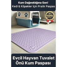Premium Silinebilir Yıkanabilir Dayanıklı Kedi Köpek Evcil Hayvan Tuvalet Önü Mama Kabı Kum Paspası