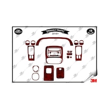 Renault Trafic 2016 Torpido Konsol Trim Göğüs Maun Kaplama Set 18 Parça Maun