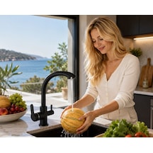 Safir Black Arıtma Çıkışlı Evye Bataryası Acar 07.01.392 Açık Gri