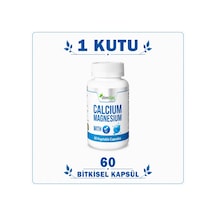 Calcium Magnesium 60 Bitkisel Kapsül Kalsiyum Magnezyum Takviye Edici Gıda