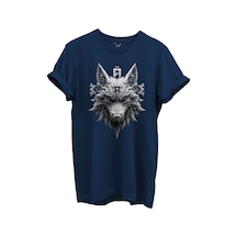Kurt Ve Türk Özel Koleksiyon Serisi-5 Tasarım Baskılı %100 Pamuk T-shirt Lacivert