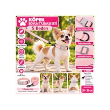 Senye Köpek Boyun Tasması Seti Düz Pembe S Beden Boyun 20-30 Cm Çok Renkli
