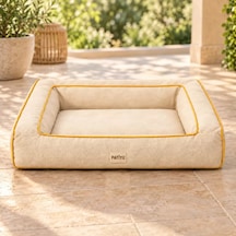 Kedi Köpek Yatağı Sofa Bed - Kiremit Krem