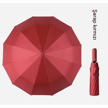 Otomatik Şık Taşınabilir Katlanır Şemsiye - Kırmızı - Wr0411603