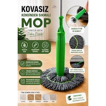 Kovasız Kendinden Sıkmalı Mikrofiber Mop El Değmeden Sıkılan Pratik Paspas