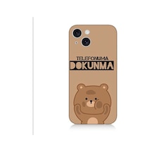 Apple Uyumlu iPhone 15 Telefonuma Dokunma Ayıcık Desenli Silikon Kılıf