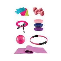 6 Mm Minderli Pilates Seti 12 Parça Evde Spor Ve Pilates Seti Pembe