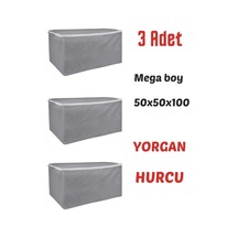 3 Lü Hurç Set Çok Amaçlı Saklama Kutusu Kumaş Hurç Organizer Kazak Elbise Kiyafet Hurcu Yıanabilinir Diğer