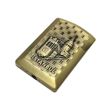 İstanbul Tramvay Kabartma Gazlı Sarı Çakmak İsme Özel Yazılan