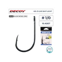 Decoy Kr-21 Live Bait Light Delikli Olta İğnesi Bn 1/0 10 Adet