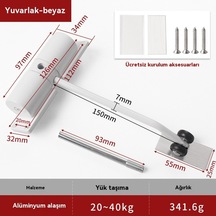 Harborstore Alüminyum Alaşımlı Tampon Otomatik Kapı Kapatıcı - Beyaz - Wr0709205