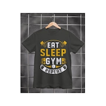Segungear Eatsleep Erkek Regular Fit Baskılı Spor Tişört Gri - 931640635 Gri