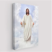 Rab İsa Bulutlarda Göründü, Kilise Hediyesi Hristiyan Kanvas Tablo-5289