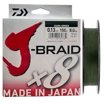 Daiwa J-braid 8x Dark Green 150 Mt 0.13 Mm İp Misina