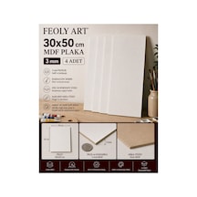 Mdf - 30x50cm Beyaz Lam Mdf Plaka 3mm / 4 Adet Ahşap Boyama, Maket, Hobi Ve Sanat