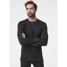 Helly Hansen Lifa Merino Midweight Crew Erkek Sweat İçlik Üst Siyah Hha.49364-990 001