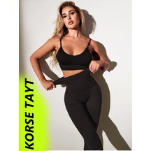 Mistirik Mienmis Korse Tayt Push Up Etkili Siyah Renk SiYAH