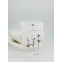 Üçlü Kombin Küpe Kp00546 Çok renkli