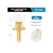 Reedark Mermer Ve Kuvars Taşları İçin Tahta Altı Lavabo Freze Aleti, Kesme Ve Taşlama Ucu, Hassas Kesim Fonksiyonu 100