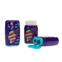 Maped Connect Pixel Party Çift Delikli Silgili Kalemtıraş 049223