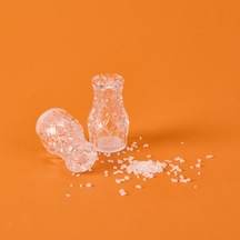 Aroww Kristal 2'li Tuzluk - Şeffaf - 13 Cm Renkli
