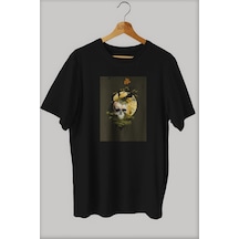Noıssey -wed Ölümün Sessizliği Tasarım Baskılı Oversize T-shirt Tişört Sokak Tarzı Siyah